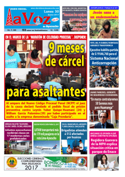 lunes 30 de enero de 2017 - Diario La Voz de Ayacucho