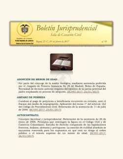 Boletín Jurisprudencial - Corte Suprema de Justicia