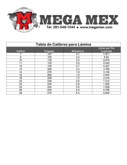 Tabla de Calibres para Lámina