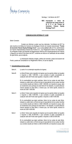 Fondo de Inversi - Bolsa de Santiago