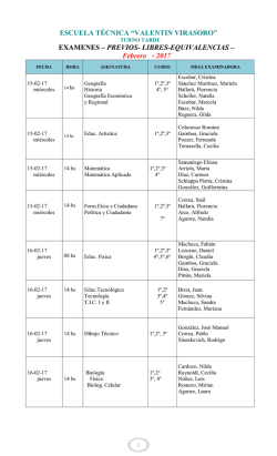 Tarde - Escuela T&eacute;cnica Valent&iacute;n Virasoro