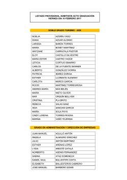 Acto Graduación 10 febrero