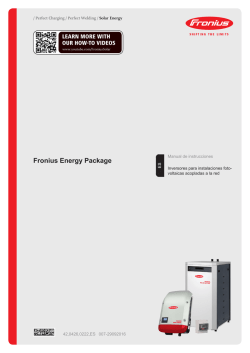 Fronius Energy Package - Fronius International