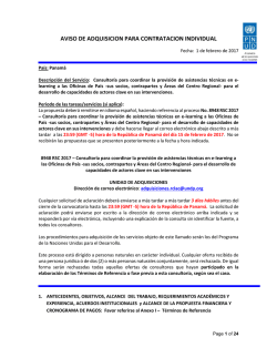 Pliego - UNDP | Procurement Notices