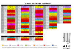 HORARIO HOLIDAY GYM TRES CANTOS