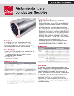 EcoTouch Insulation for Flexible Duct Product Data