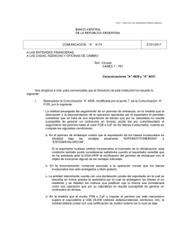 banco central de la republica argentina comunicación “a” 6174 27