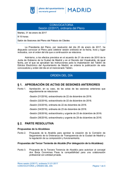 Orden del día. - Ayuntamiento de Madrid