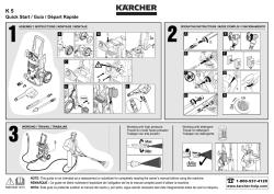 Quick Start / Guía / Départ Rapide - kaercher