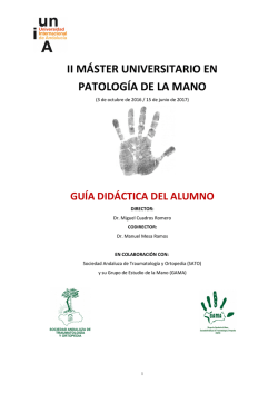 Guia didactica del alumno. II Master de Mano. 16-17