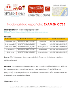 Nacionalidad española: EXAMEN CCSE