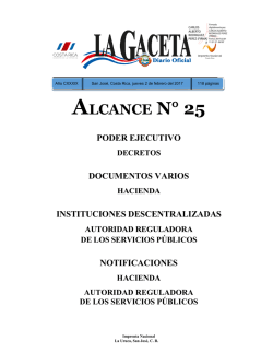 ALCANCE DIGITAL N° 25 a La Gaceta N° 24 de la fecha 02 02 2017