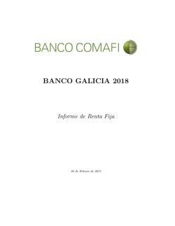 BANCO GALICIA 2018 - Comafi Inversiones