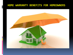 Home warranty benefits for Homeowners