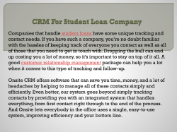 CRM For Student Loan Company