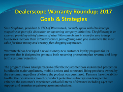 Dealerscope Warranty Roundup: 2017 Goals & Strategies