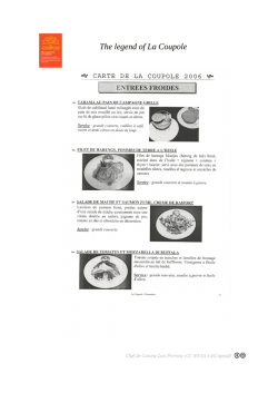 The legend of La Coupole Carte de la Coupole (3)