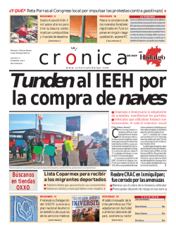 jueves 9 de febrero 2017 - La Crónica de Hoy en Hidalgo