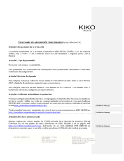 Reglamento - Kiko Cosmetics