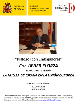 "Diálogos con Embajadores".
