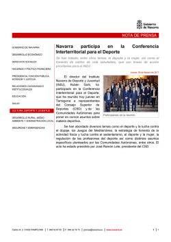 Navarra participa en la Conferencia Interterritorial para el Deporte