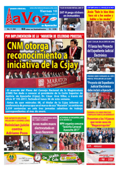 Viernes 10 - Diario La Voz de Ayacucho