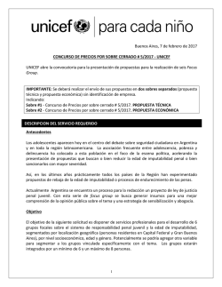 Buenos Aires, 7 de febrero de 2017 CONCURSO DE