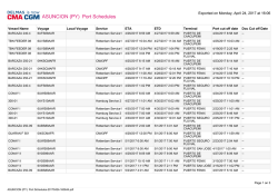 ASUNCION (PY) Port Schedules