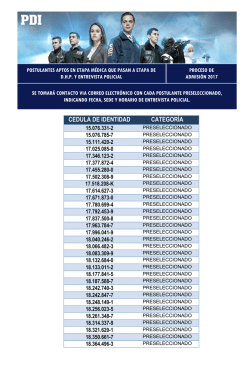 CEDULA DE IDENTIDAD CATEGORÍA