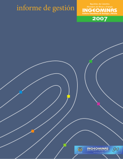 informe de gesti&oacute;n - Servicio Geol&oacute;gico Colombiano