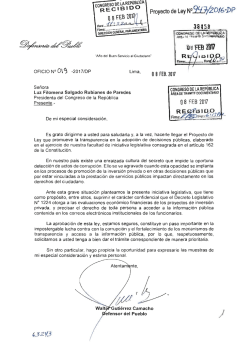 Ley que promueve la transparencia en la adopci&oacute;n de decisiones