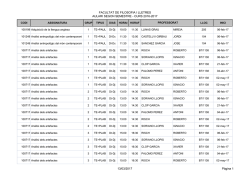 Aulari del primer semestre