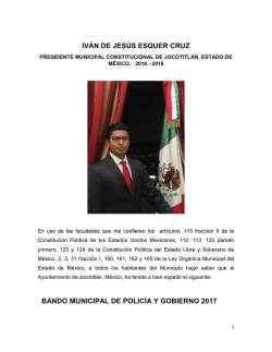 Bando Municipal - Ayuntamiento de Jocotitlán