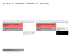 Mapa curricular Especialidad en Código creativo para diseño