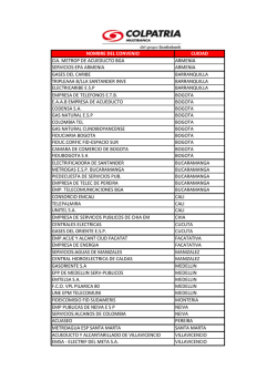 nombre del convenio cuidad cia. metrop de acueducto bga armenia