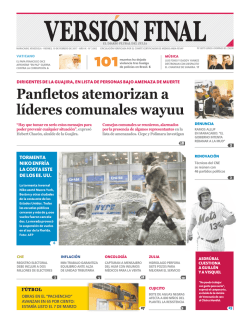 PanÀ etos atemorizan a líderes comunales wayuu