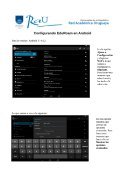 Configurando EduRoam en Android