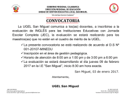 convocatoria - UGEL San Miguel