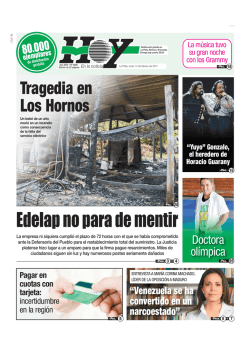Lunes 13 de Febrero de 2017