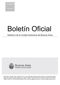 Ministerio de Salud - Boletín Oficial de la Ciudad de Buenos Aires