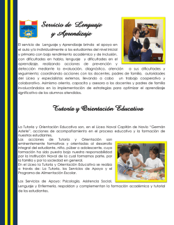 Psicopedagogía - Liceo Naval Germán Astete