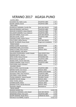 verano puno - resultados editorial agasa peru