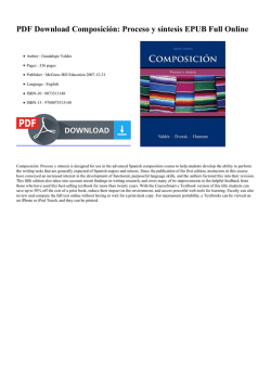 PDF Composición: Proceso y síntesis