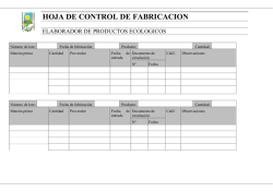 hoja de control de fabricacion