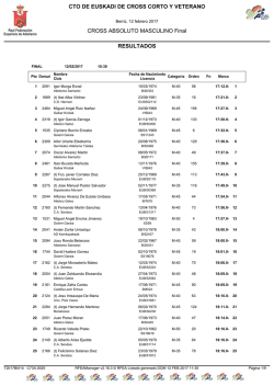 CTO DE EUSKADI DE CROSS CORTO Y VETERANO CROSS