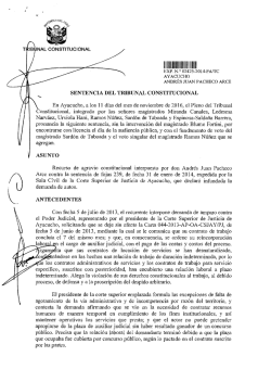SENTENCIA DEL TRIBUNAL CONSTITUCIONAL En Ayacucho, a