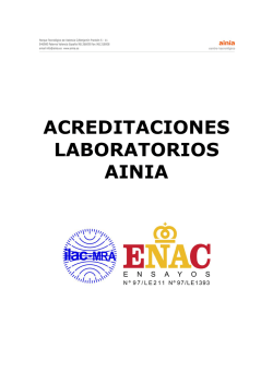 Acreditaciones ENAC laboratorios de AINIA
