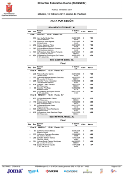 III Control Federativo Huelva (18/02/2017)