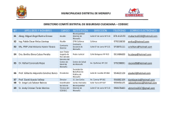MUNICIPALIDAD DISTRITAL DE MONSEFU DIRECTORIO COMITÉ