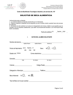 SOLICITUD DE BECA ALIMENTICIA